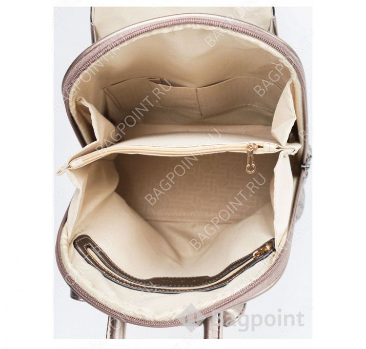 Кожаный женский рюкзак Verlo серебро