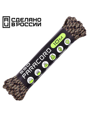 Паракорд 550 CORD nylon 10м RUS (forest camo)