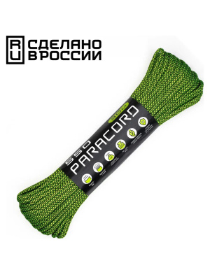 Паракорд 550 CORD nylon 10м RUS (neon green snake)