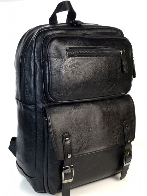 Кожаный рюкзак мужской Bruno Sheffield черный