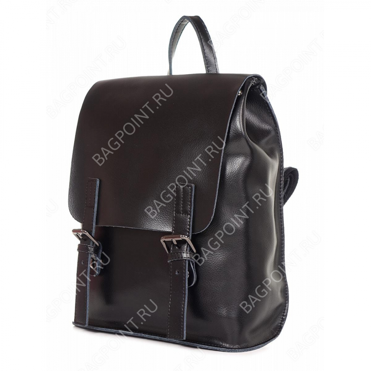 Женский кожаный рюкзак Valensiy черный