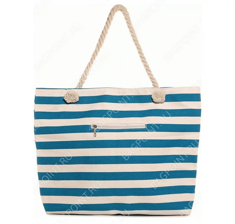 Пляжная сумка "Breeze" бело-голубая