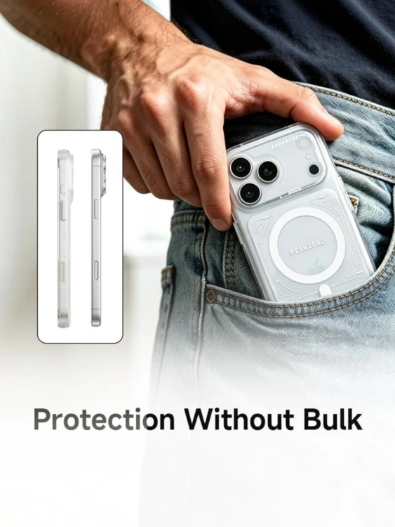 Чехол PEAKZOOC® Neuron Series MagSafe Case для iPhone 17/18 Pro Max Прозрачный