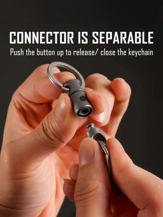 Соединитель-вертлюг быстросъемный титановый KeyUnity® KA24 Stonewashed