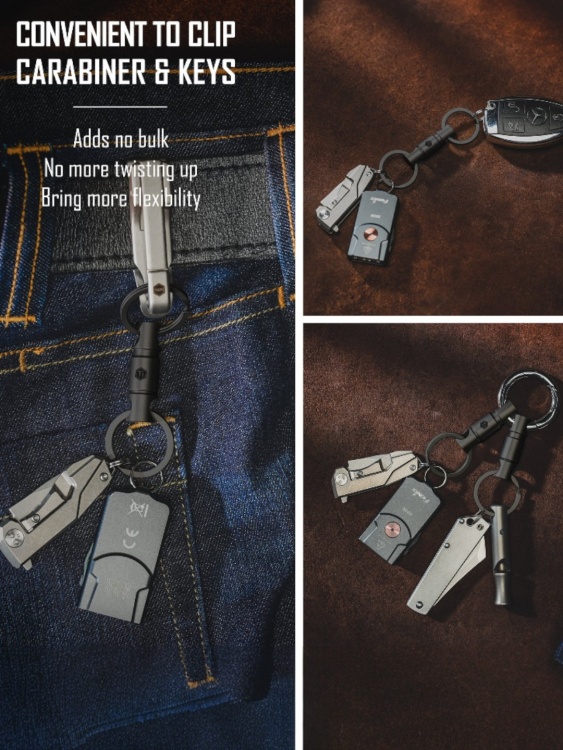 Соединитель-вертлюг быстросъемный титановый KeyUnity® KA24 Black