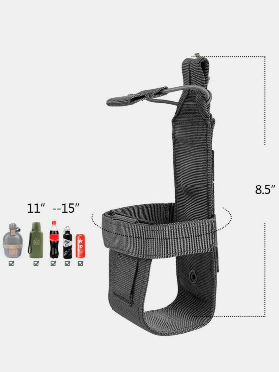 Держатель MOLLE для бутылки воды SPANKER® EP103 Асфальт/Серый
