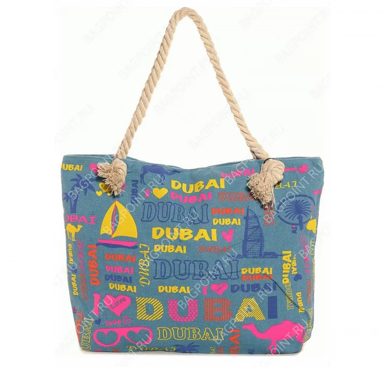 Пляжная сумка "Dubai" синяя