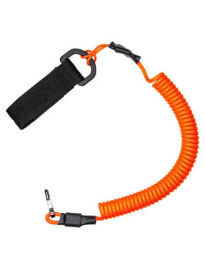 Страховочный тренчик из паракорда с креплением на ремень и карабином (neon orange) CORD®