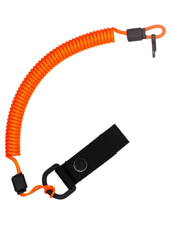Страховочный тренчик из паракорда с креплением на ремень и карабином (neon orange) CORD®