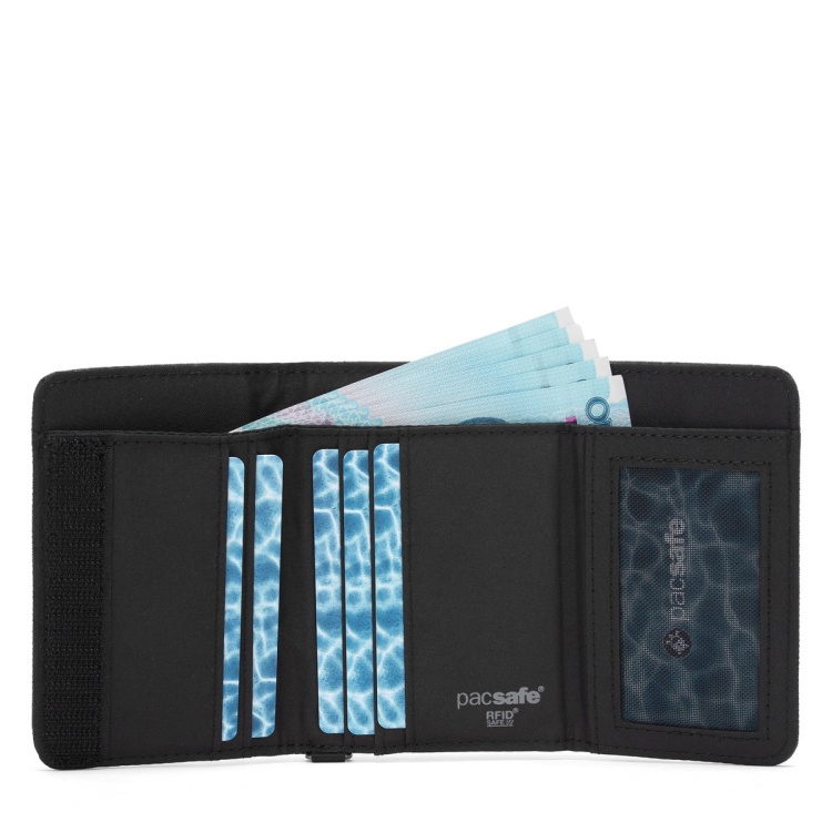 Кошелек антивор PACSAFE® RFIDsafe Trifold Черный
