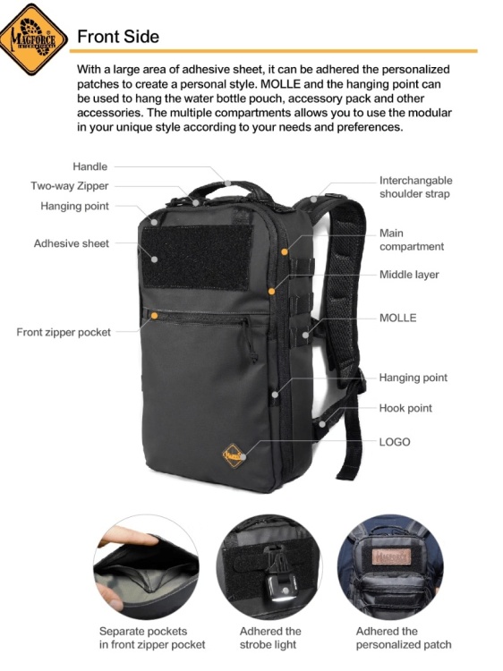 Рюкзак MAGFORCE® IMBS™ 16" Cube Черный