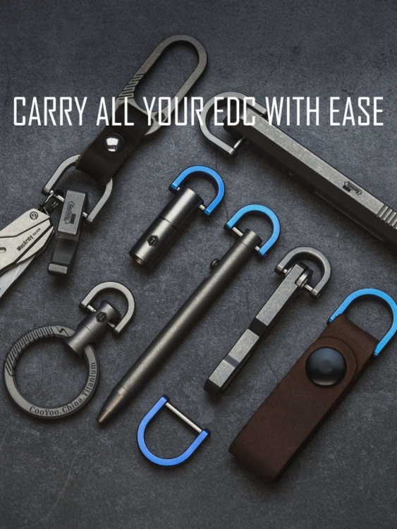 D-кольцо титановое (M) KeyUnity® KA17 Sandblasted