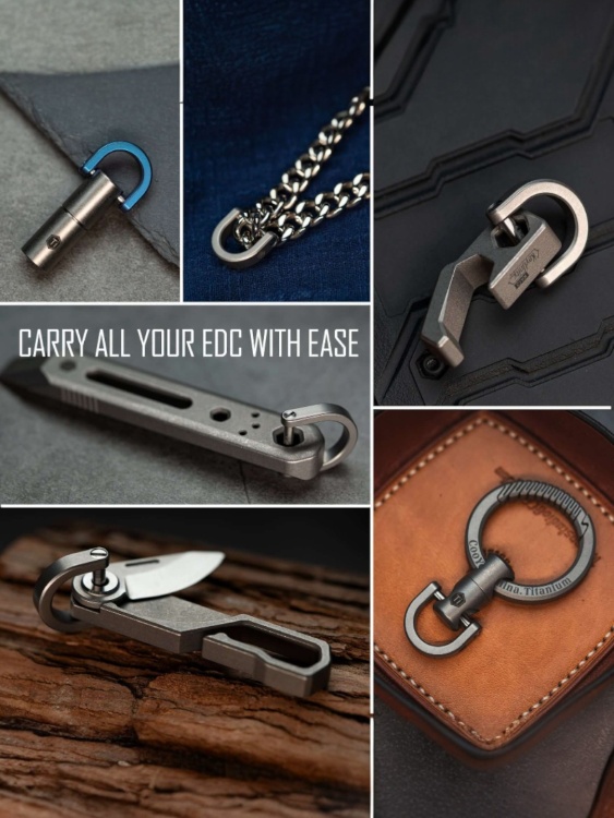 D-кольцо титановое (M) KeyUnity® KA17 Sandblasted