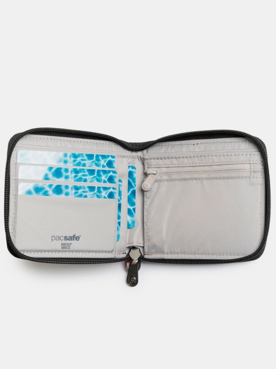 Кошелек антивор PACSAFE® RFIDsafe Zip Wallet Серый
