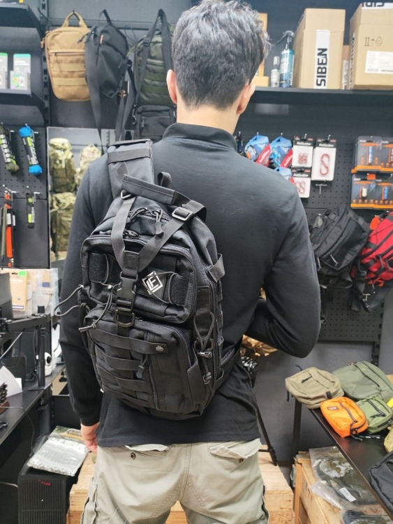 Однолямочный тактический рюкзак Legio Fortis® Черный
