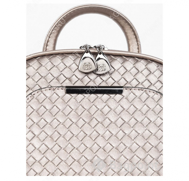 Кожаный женский рюкзак Verlo серебро