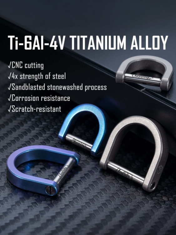 D-кольцо титановое (L) KeyUnity® KA17 Black