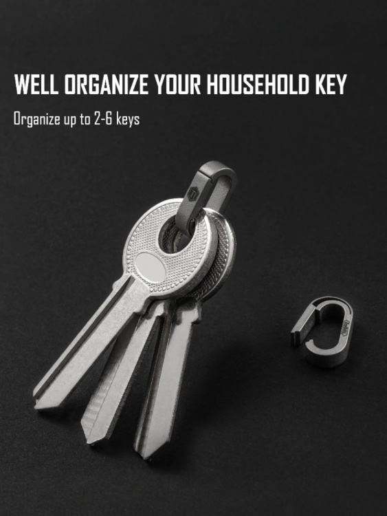 Овальное кольцо титановое (S) KeyUnity® KA29 Stonewashed