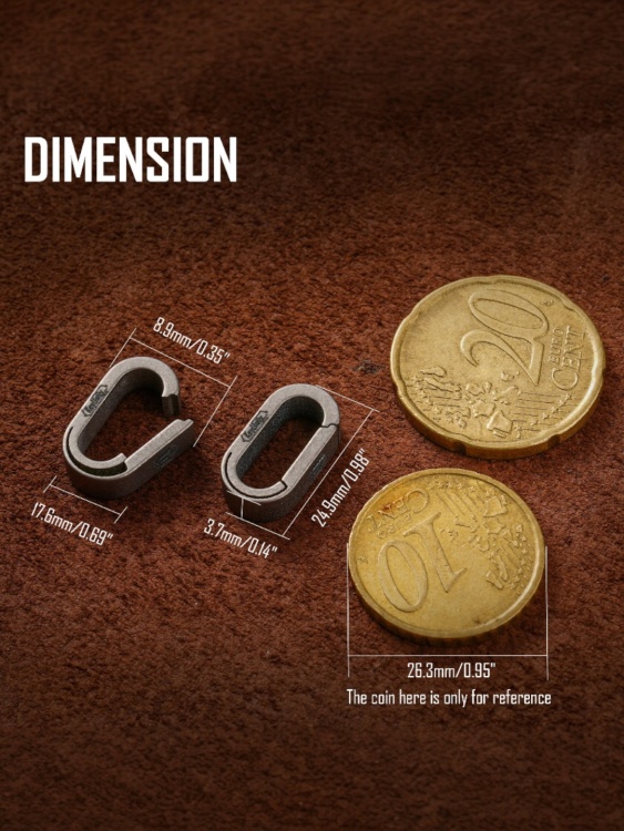 Овальное кольцо титановое (S) KeyUnity® KA29 Black