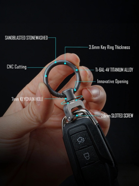 Соединитель-вертлюг титановый KeyUnity® KA36M