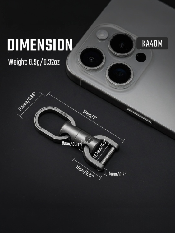 Соединитель-вертлюг титановый KeyUnity® KA40M