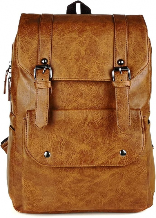Кожаный рюкзак Bruno York рыжий