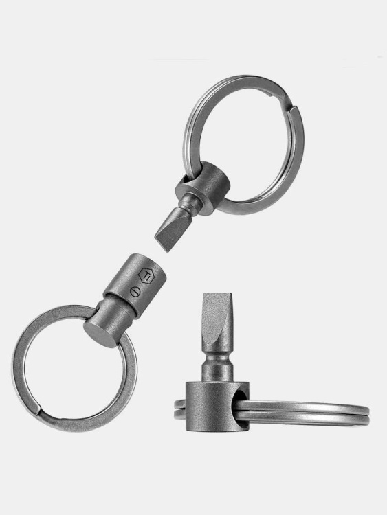 Быстросъёмный титановый соединитель с кольцами KeyUnity® KA46 (плоская отвертка)