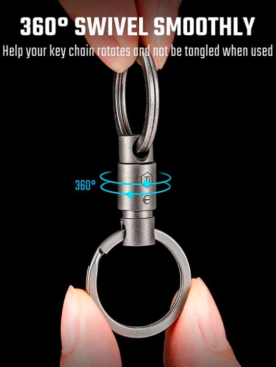 Быстросъёмный титановый соединитель с кольцами KeyUnity® KA46 (плоская отвертка)