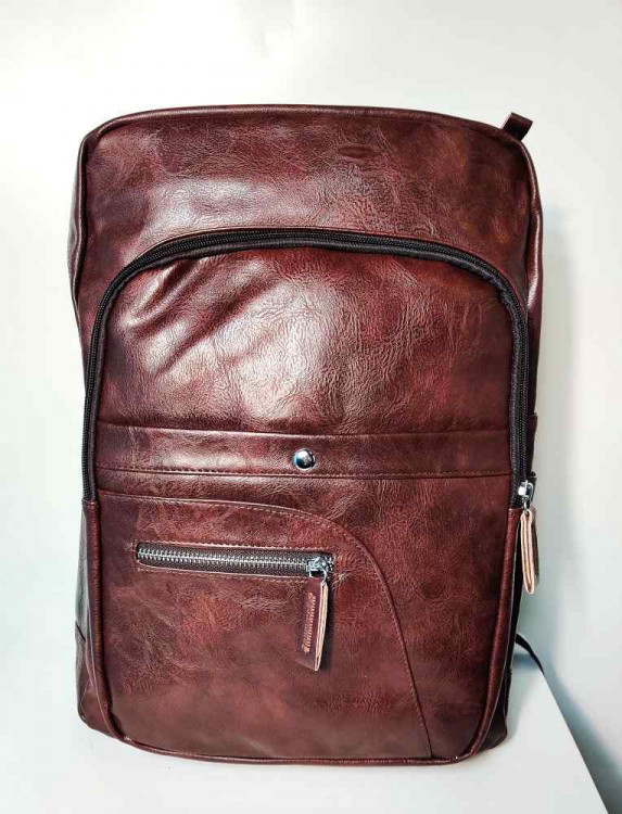 Мужской коричневый кожаный рюкзак Bruno Manchester