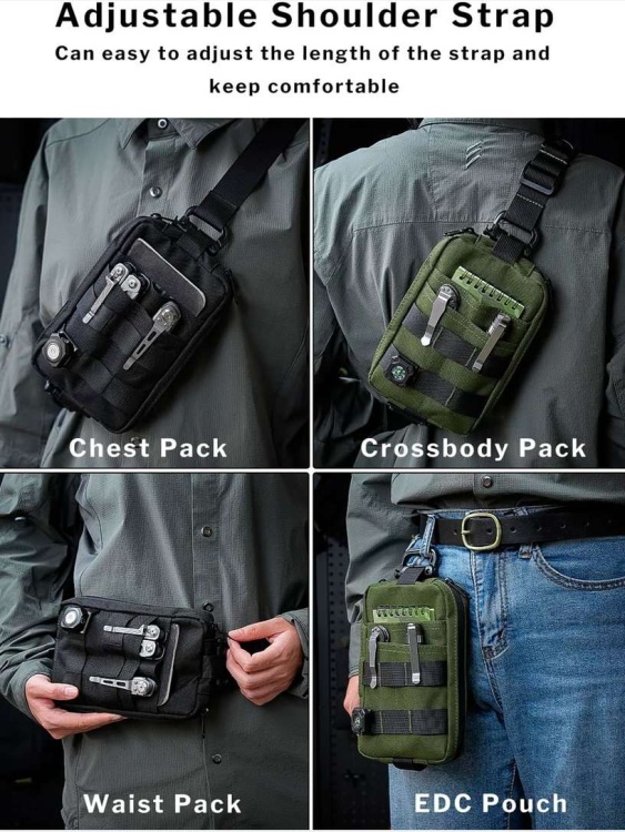 EDC нагрудная сумка через плечо VIPERADE® CHS2 Black