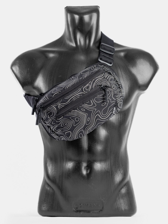 Поясная сумка GRIFF GEAR® Гефест Черная Топография XL