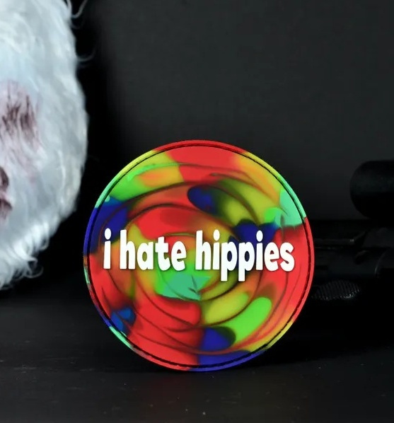 Патч ПВХ на липучке "I hate Hippies" #109