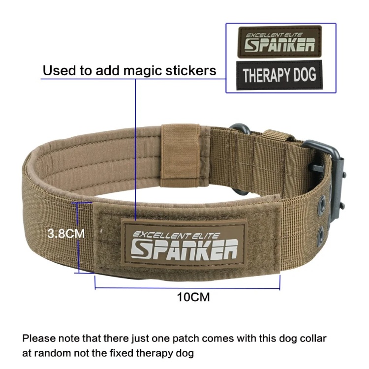Тактический ошейник для собак Spanker® DG115 хаки