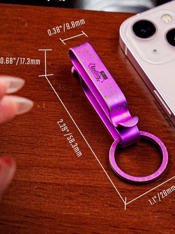 Клипса-зажим титановая KeyUnity® KM00SN Decoration Clip Double Side Keychain Hook