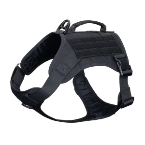 Тактическая шлейка для тренировки собак SPANKER® DG120 Черная