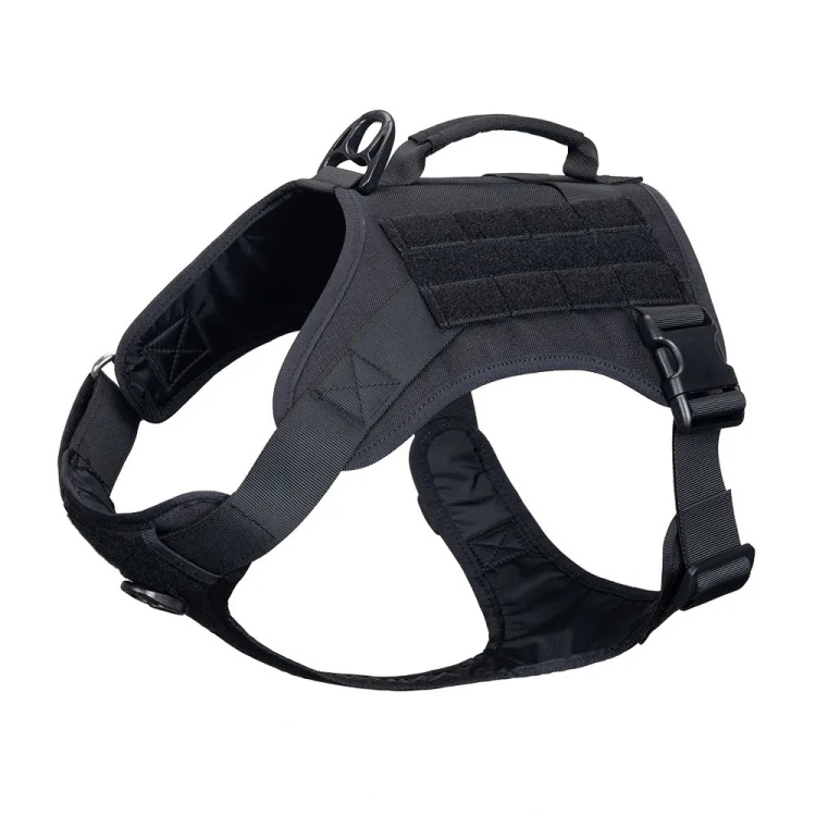 Тактическая шлейка для тренировки собак SPANKER® DG120 Черная