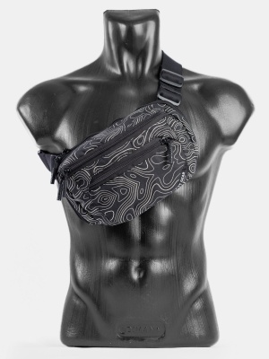 Поясная сумка GRIFF GEAR® Гефест Черная Топография 