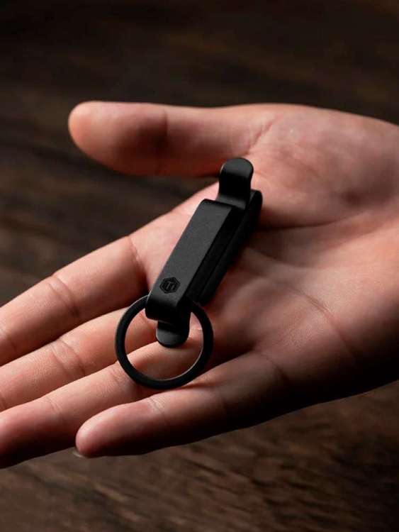 Клипса-зажим титановая KeyUnity® KM00B Titanium Alloy Keychain Belt Clip