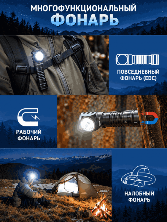 Фонарь SOFIRN® HS41 (4000 люмен, 5000K)