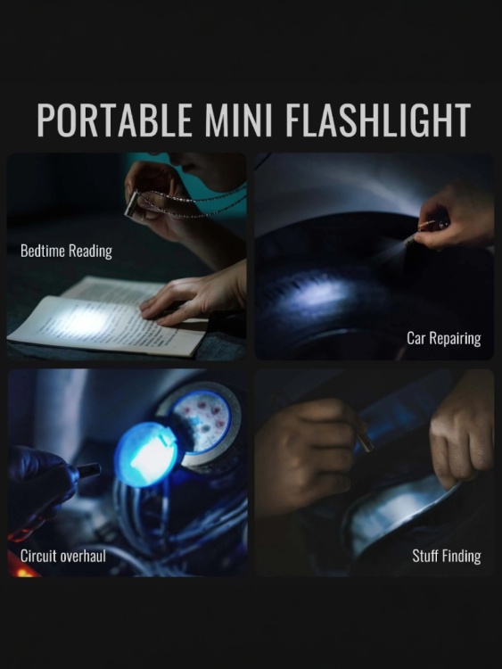 Фонарик-брелок титановый KeyUnity® KF00 Stonewashed