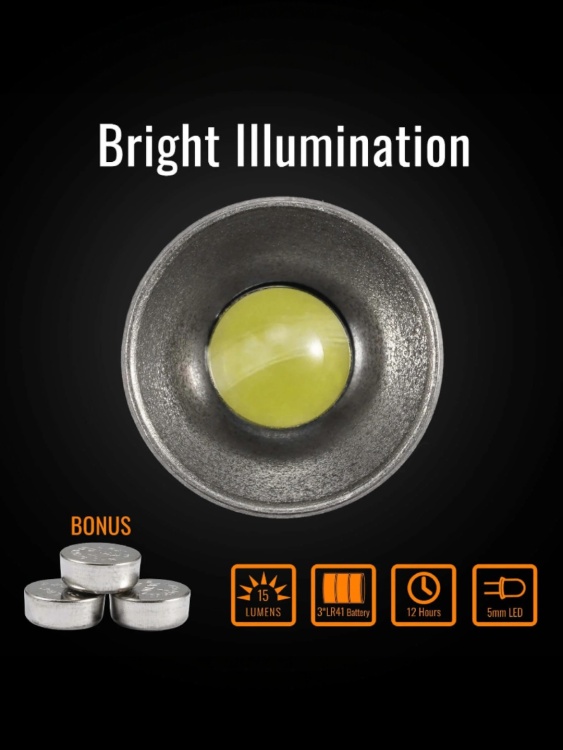 Фонарик-брелок титановый KeyUnity® KF00 Stonewashed