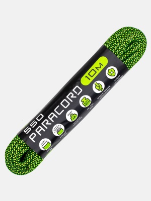 Паракорд 550 CORD nylon 10м RUS (neon green snake)