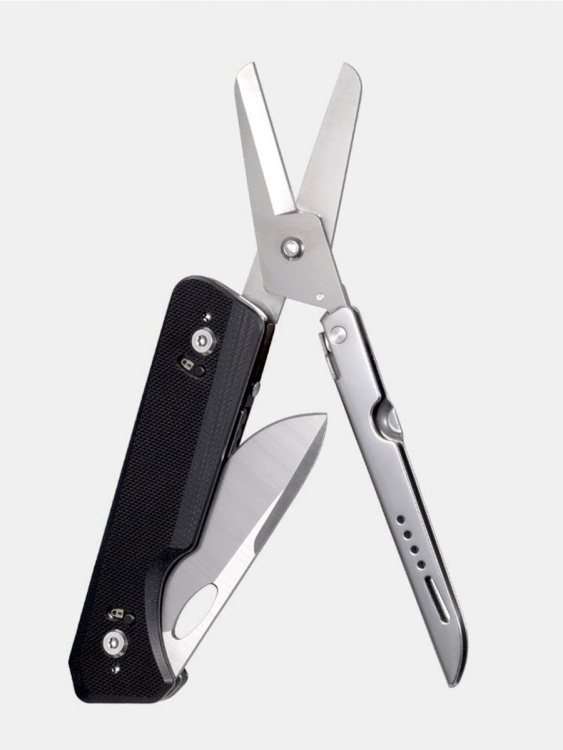 Складной нож с ножницами Roxon S501U рукоять G10