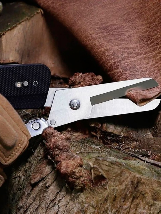 Складной нож с ножницами Roxon S501U рукоять G10