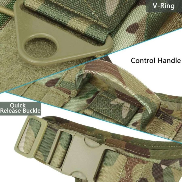 Тактическая шлейка для собак SPANKER® DG113 Черная