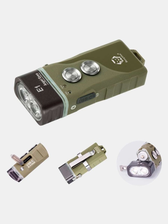 Повседневный EDC фонарь RovyVon® Angel Eyes E1 Олива
