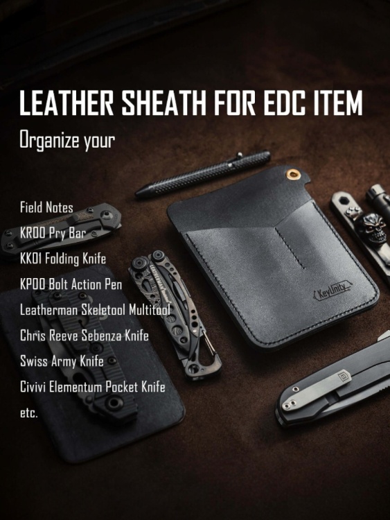 Чехол-органайзер из натуральной кожи KeyUnity® KL01 Black