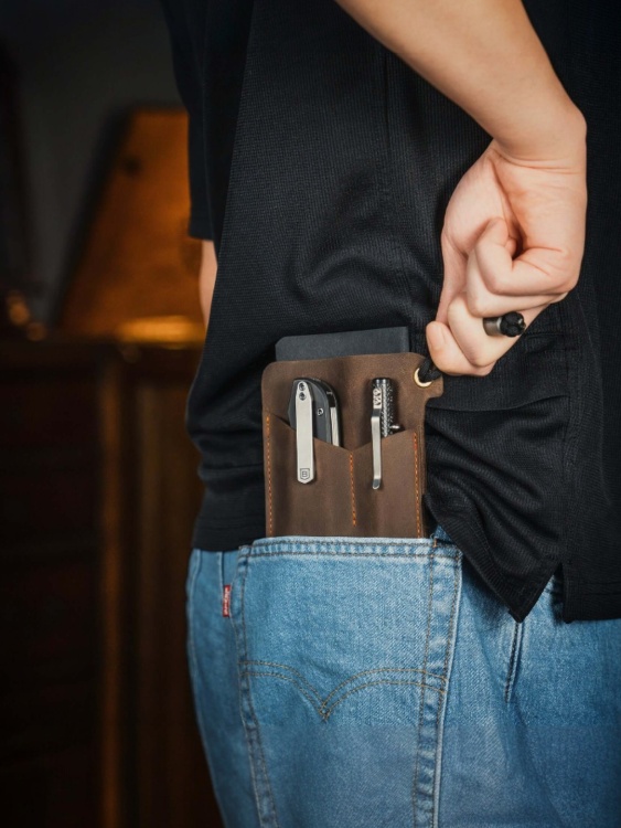 Чехол-органайзер из натуральной кожи KeyUnity® KL01 Black