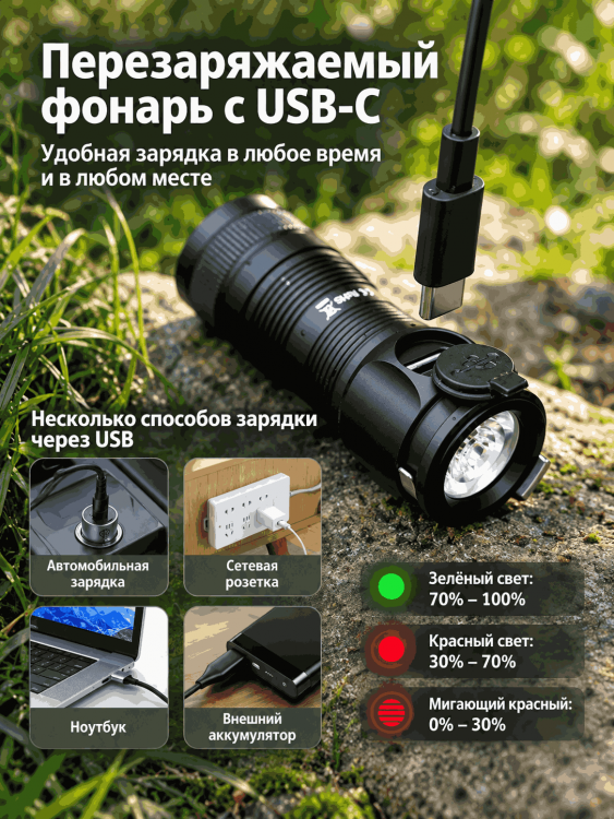 Фонарь SOFIRN® SC13A (CRI 90, 1300 люмен, 5000K)