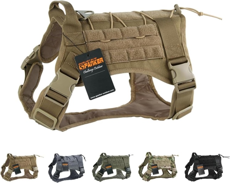 Тактическая шлейка собак SPANKER® DG113 Койот/Хаки